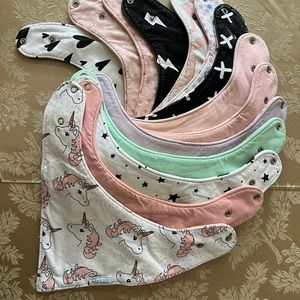 Set of 14 Cotton Waterproof Bandana Bibs - Goobie Baby